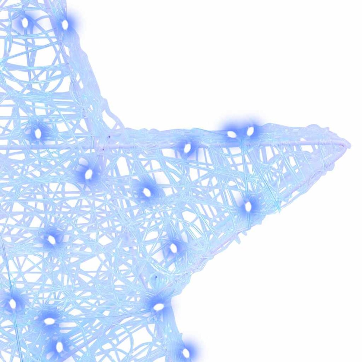 vidaXL 3D Gwiazda z 50 diodami LED Niebieski 55 x 53.5 x 10 cm Akryl