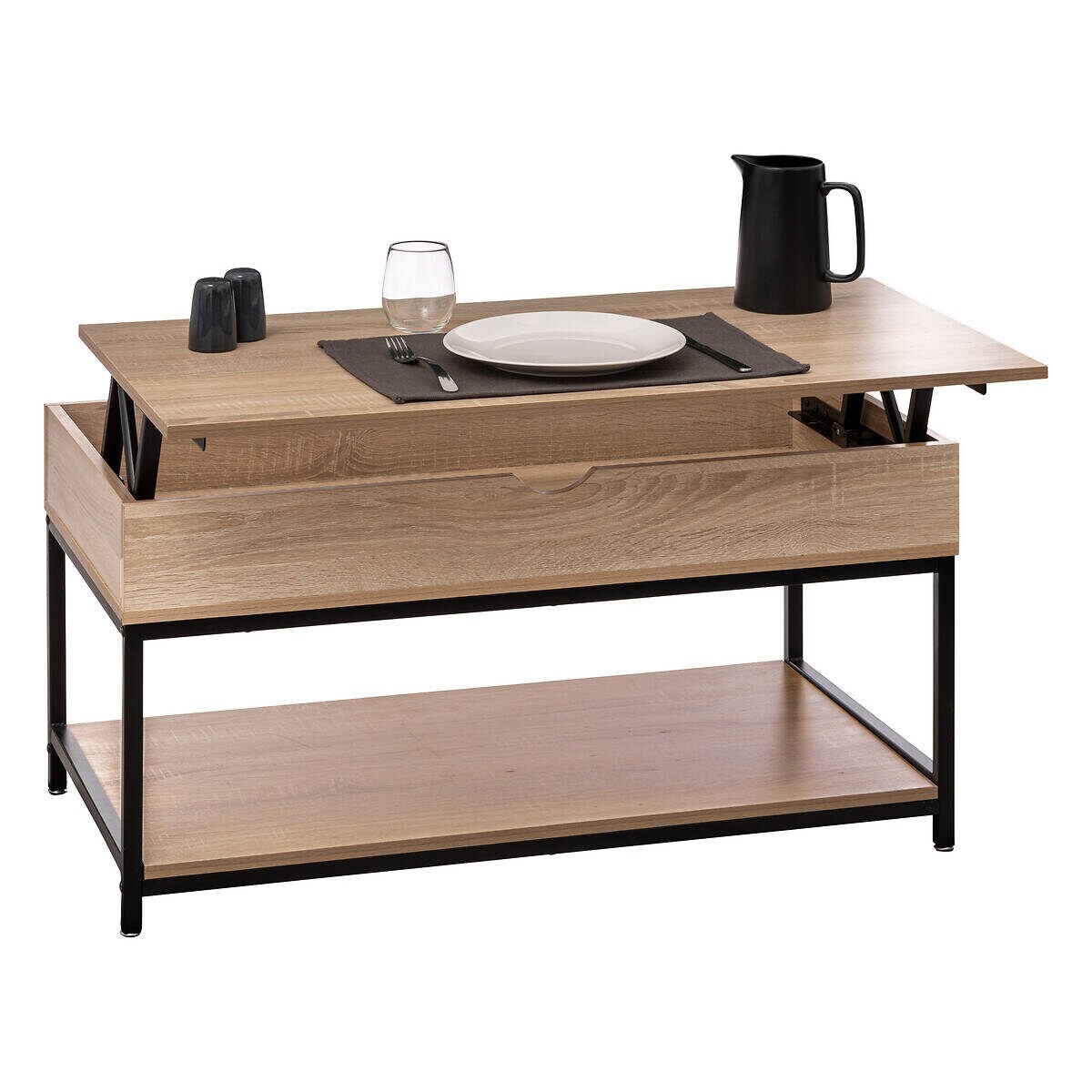 Stolik kawowy podnoszony blat ALIAJ, 95 x 50 x 51 cm