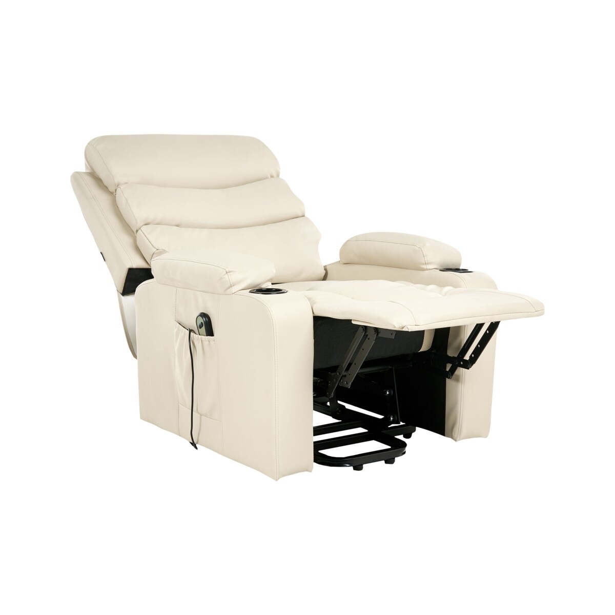Elektryczny fotel rozkładany ETER Ekoskóra Beżowy