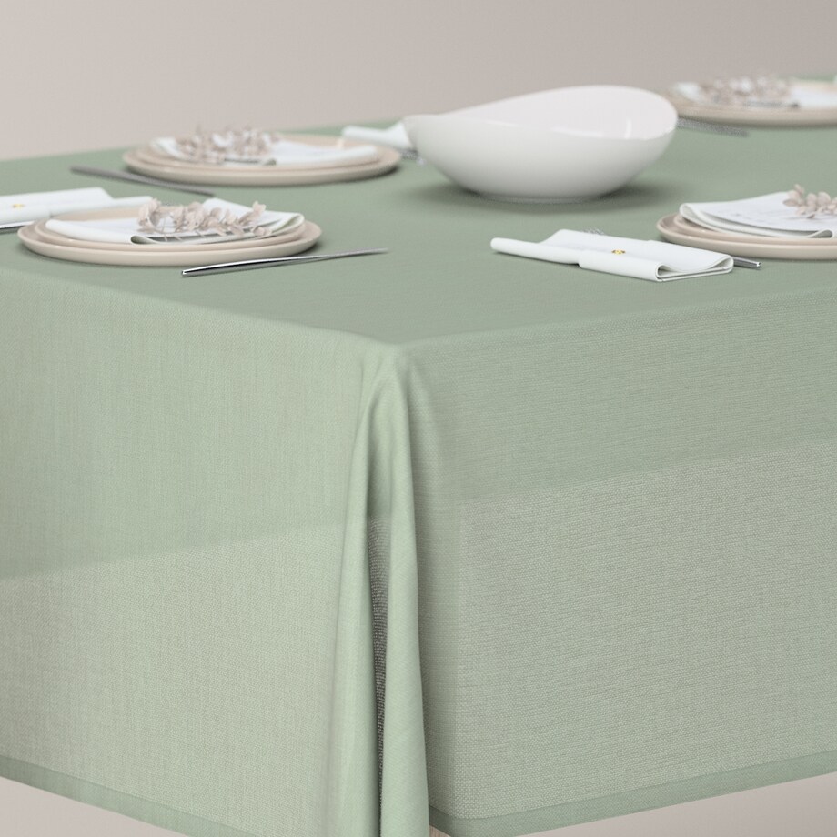 Obrus prostokątny 100 x 100 cm eukaliptusowo zielony