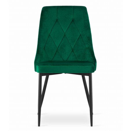 Krzesło Do Jadalni Kuchni Salonu Imola - Ciemna Zieleń Aksamit X 3