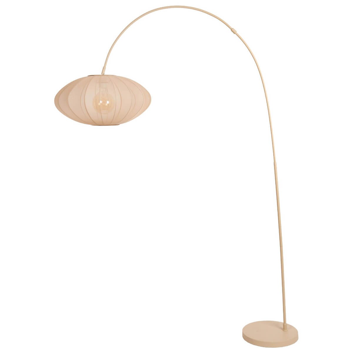 Łukowa lampa podłogowa Corina 03747/60/38 Lucide do sypialni beżowa