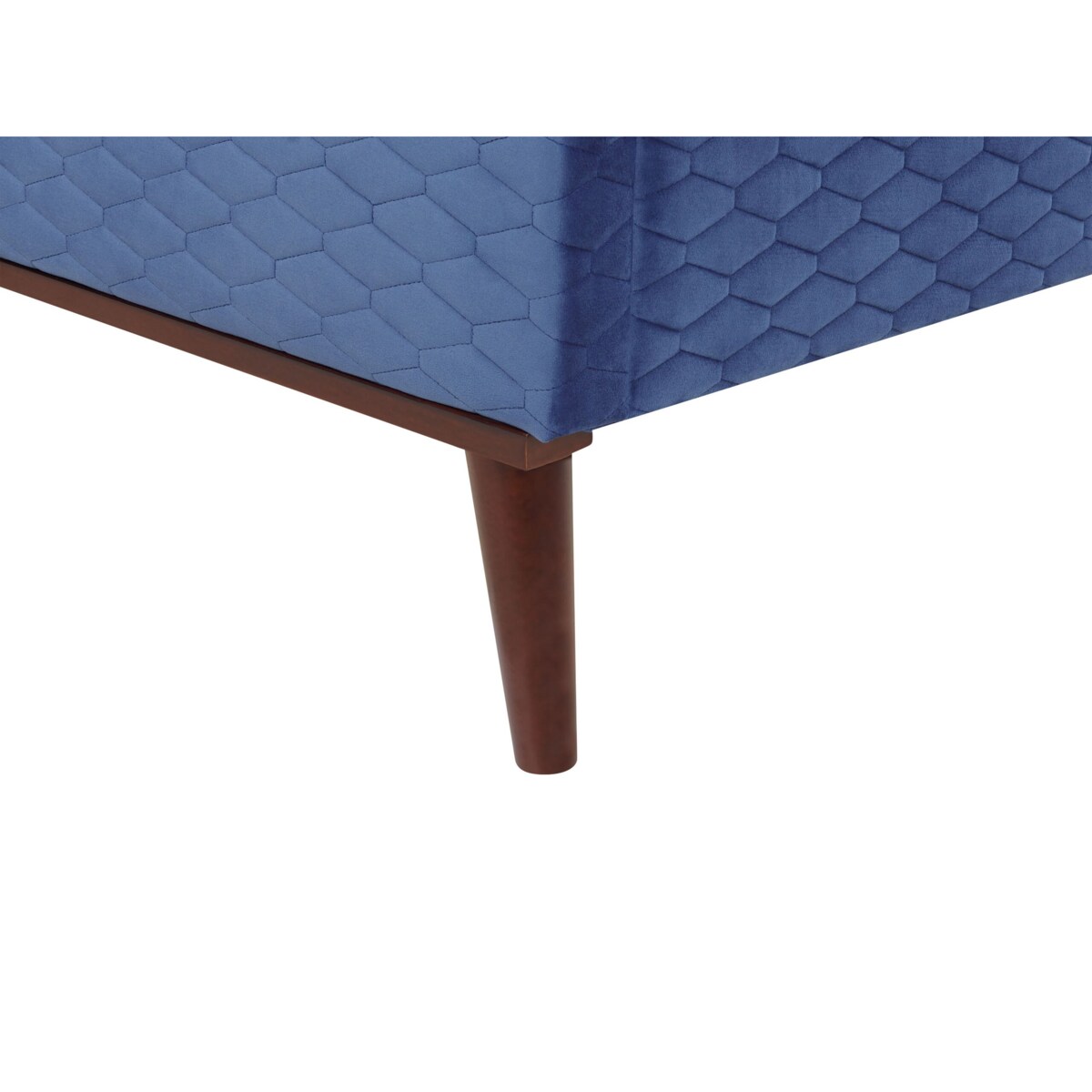 Łóżko welurowe 180 x 200 cm niebieskie BAYONNE