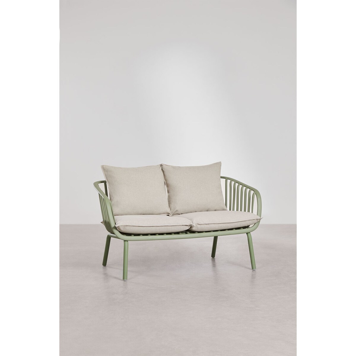 Zestaw ogrodowy: sofa, dwa fotele i dwa stoliko kawowe Aradina mięta