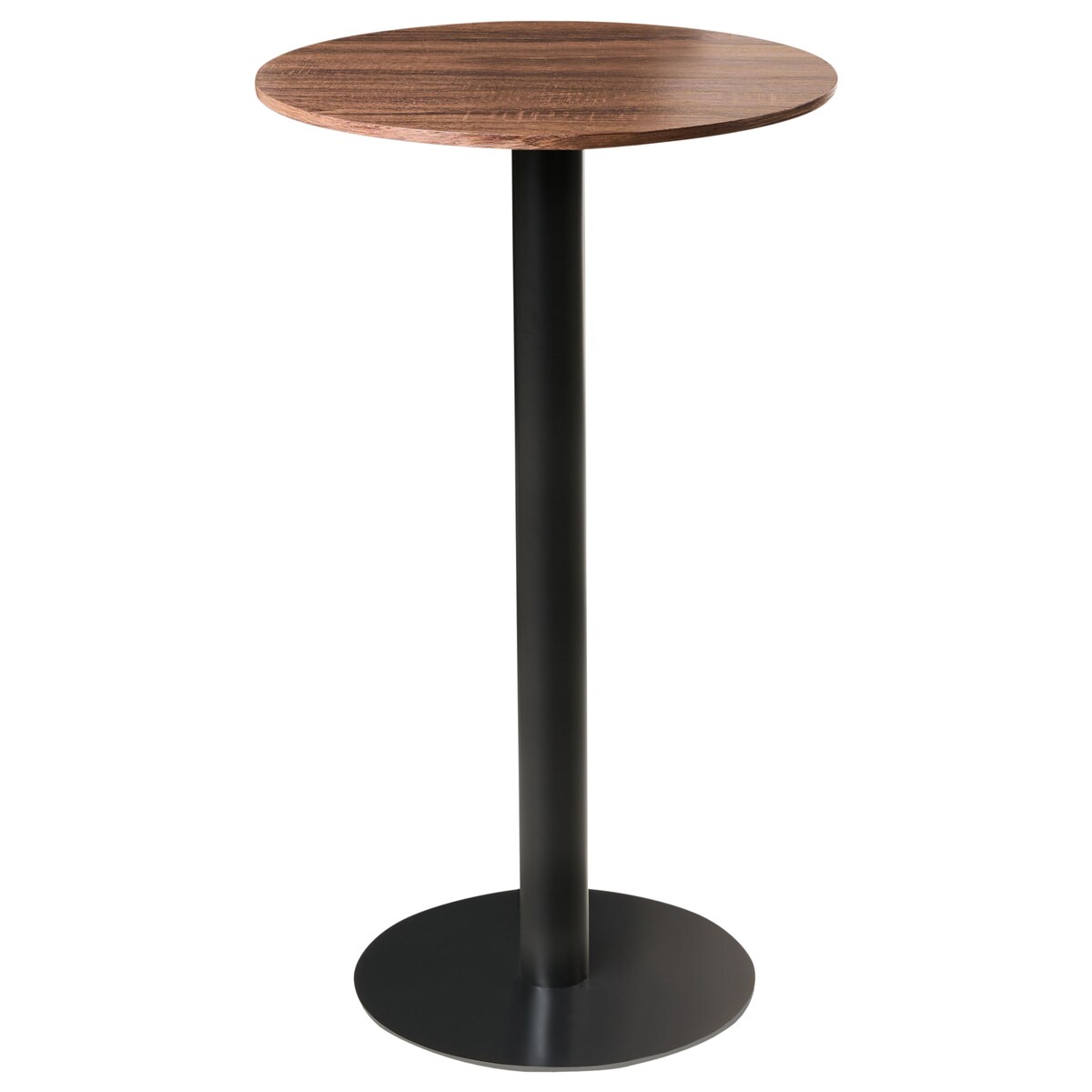 Stół barowy MORELLA Czarny/ ciemny brąz 60 cm 60 cm