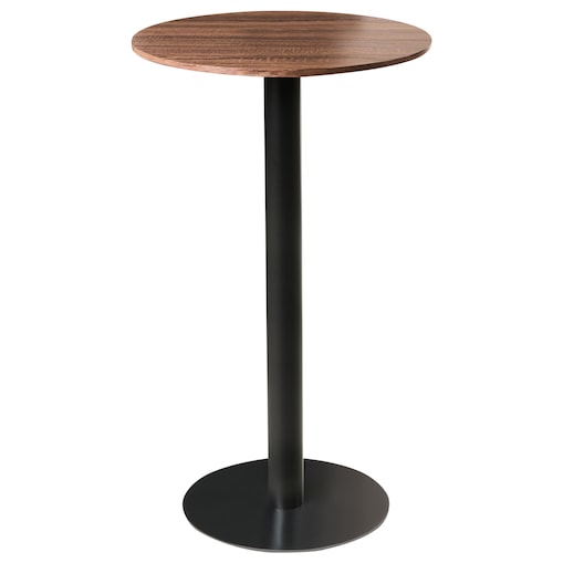 Stół barowy MORELLA Czarny/ ciemny brąz 60 cm 60 cm