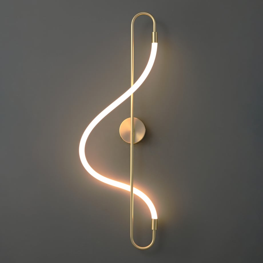 Kinkiet ścienny Essa ST-B3554 gold LED 9W 3000K wąż świetlny metal złoty biały