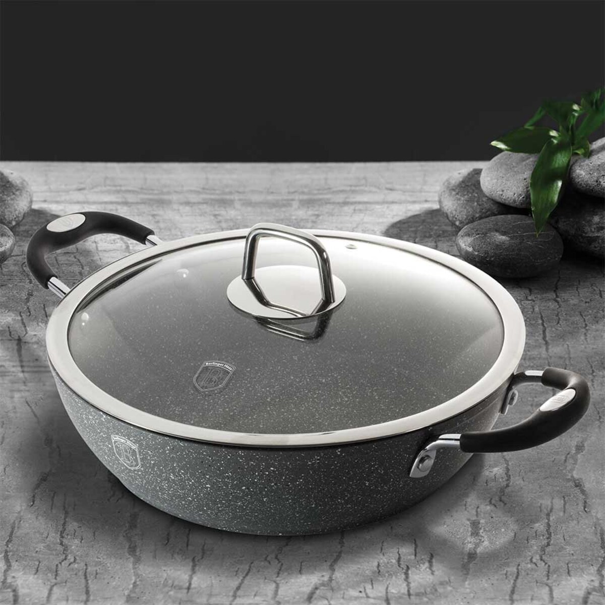 Garnek BERLINGER HAUS 3.8L 28cm Gray Stone Touch