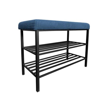 Stojak na buty z siedziskiem GAJA POSO-5 czarny/niebieski