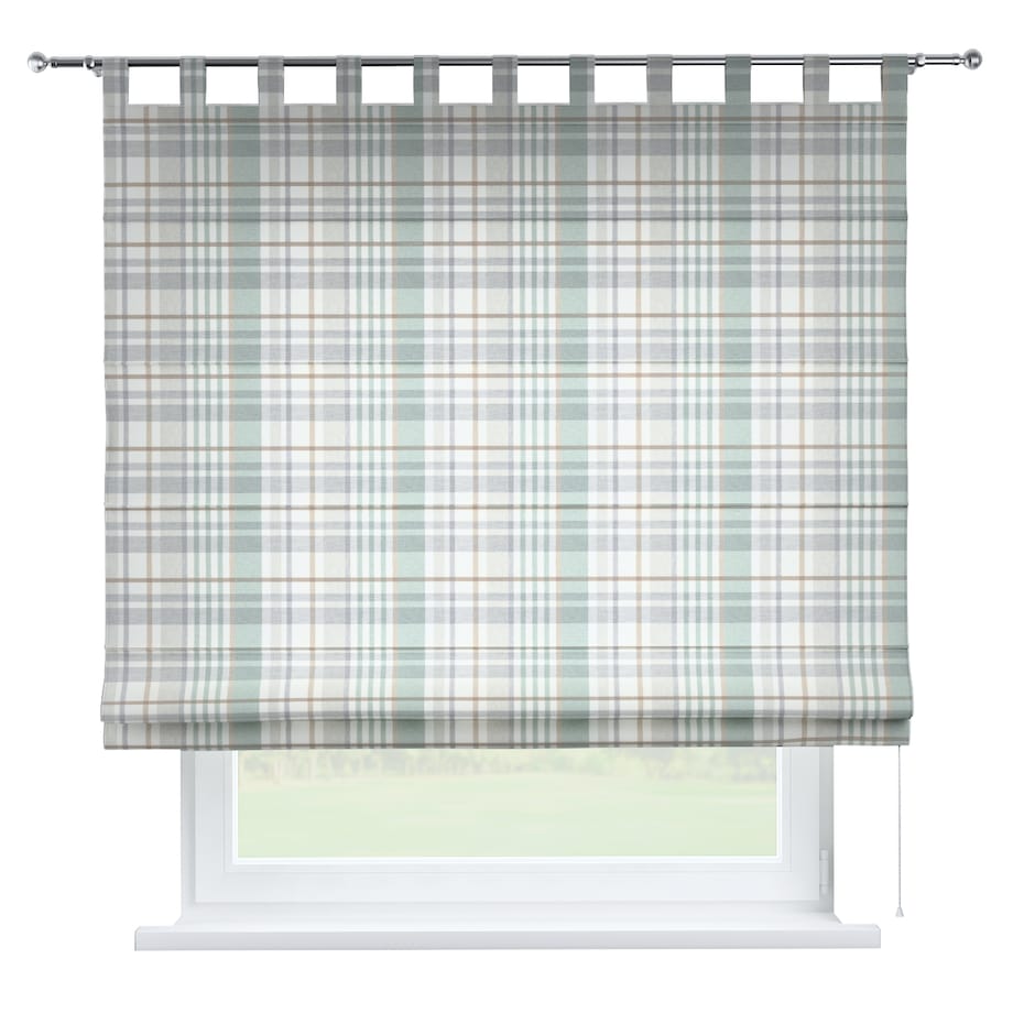 Roleta rzymska Verona 110x150 kratka zielono-szary melanż