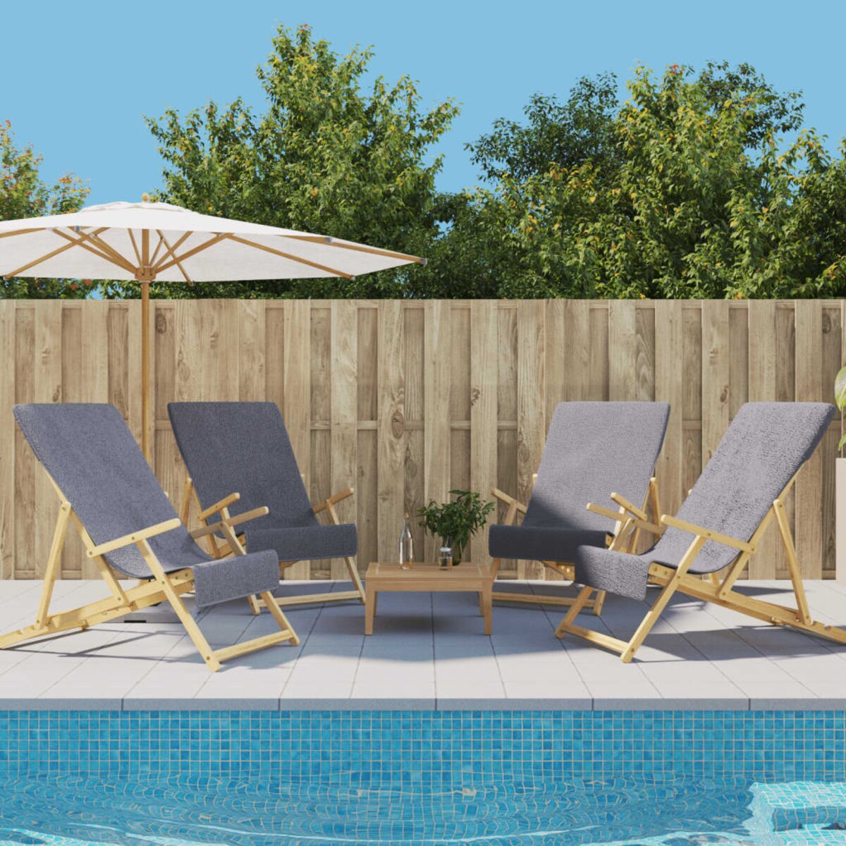 vidaXL Ręczniki plażowe, 4 szt., antracytowe, 60x135 cm, 400 g/m²