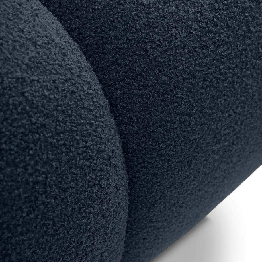 Pufa poczwórna PALIA - VII bouclé 43,5x72x72 granatowa