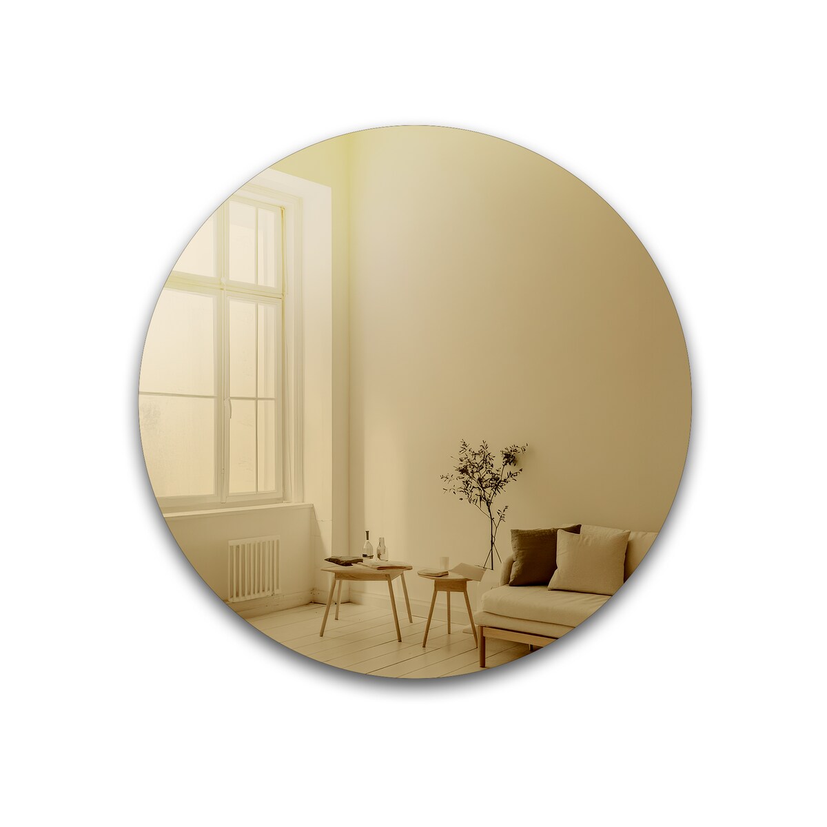 Kolorowe lustro okrągłe dekoracyjne - KLEO - kolor tafli do wyboru