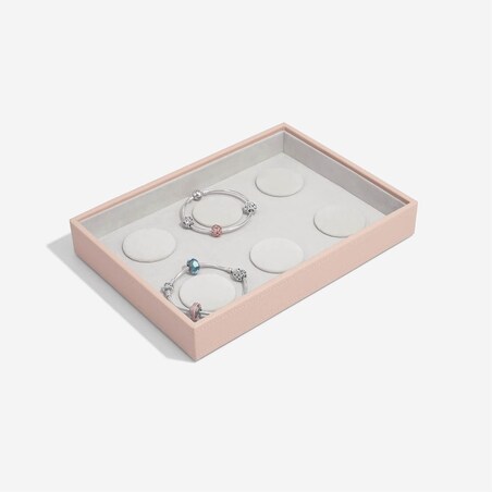 Szkatułka na bransoletki charms Stackers jasnoróżowa