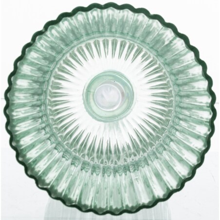 Świecznik szklany 40x11,5x11,5 cm FLOS zielony