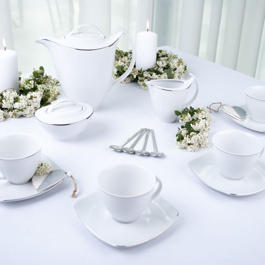 Zestaw obiadowo-kawowy dla 6 osób 30 el. Akcent Platynowa Linia 9718
