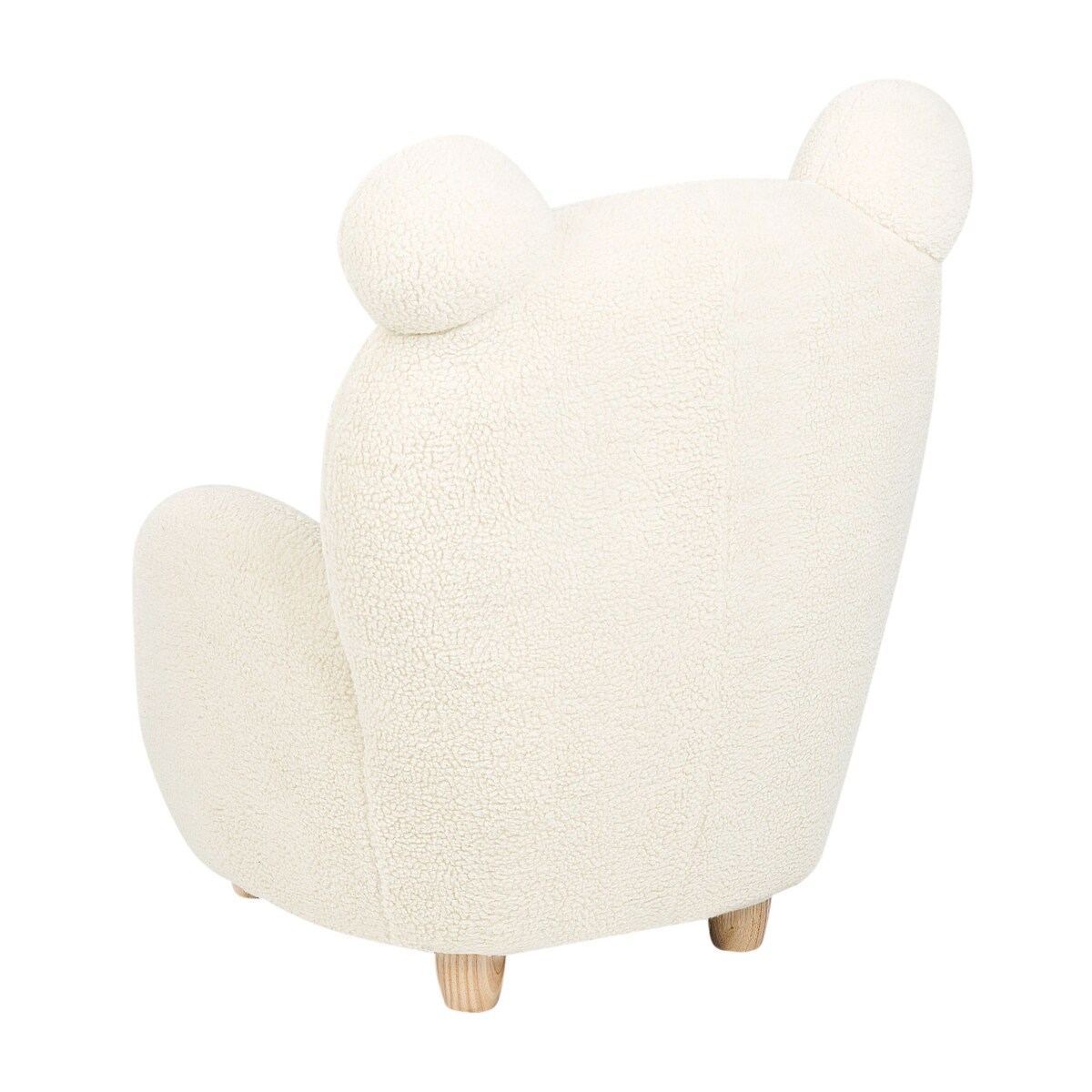 Fotel dziecięcy miś boucle biały MELBU