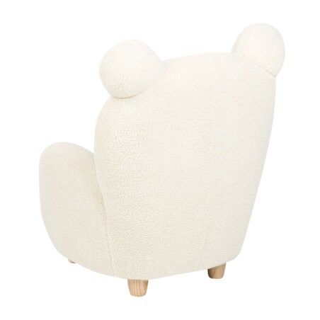 Fotel dziecięcy miś boucle biały MELBU