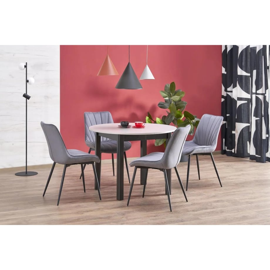 Stół rozkładany RINGO 102(142)x102 kaszmirowy/czarny