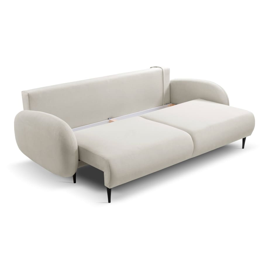 Nowoczesna sofa z funkcją spania SOFTI BEŻOWA