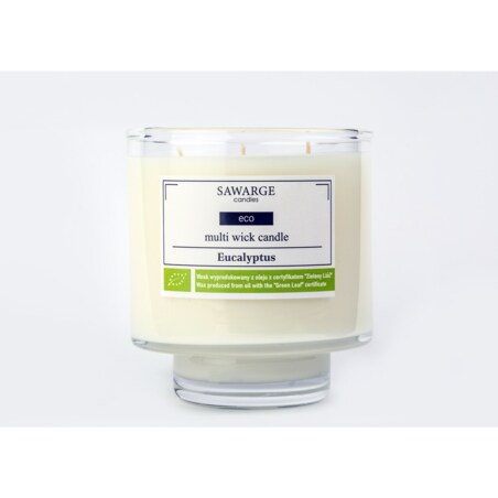 Ekologiczna Świeca Zapachowa Sojowa /50h/ Eucalyptus 450g