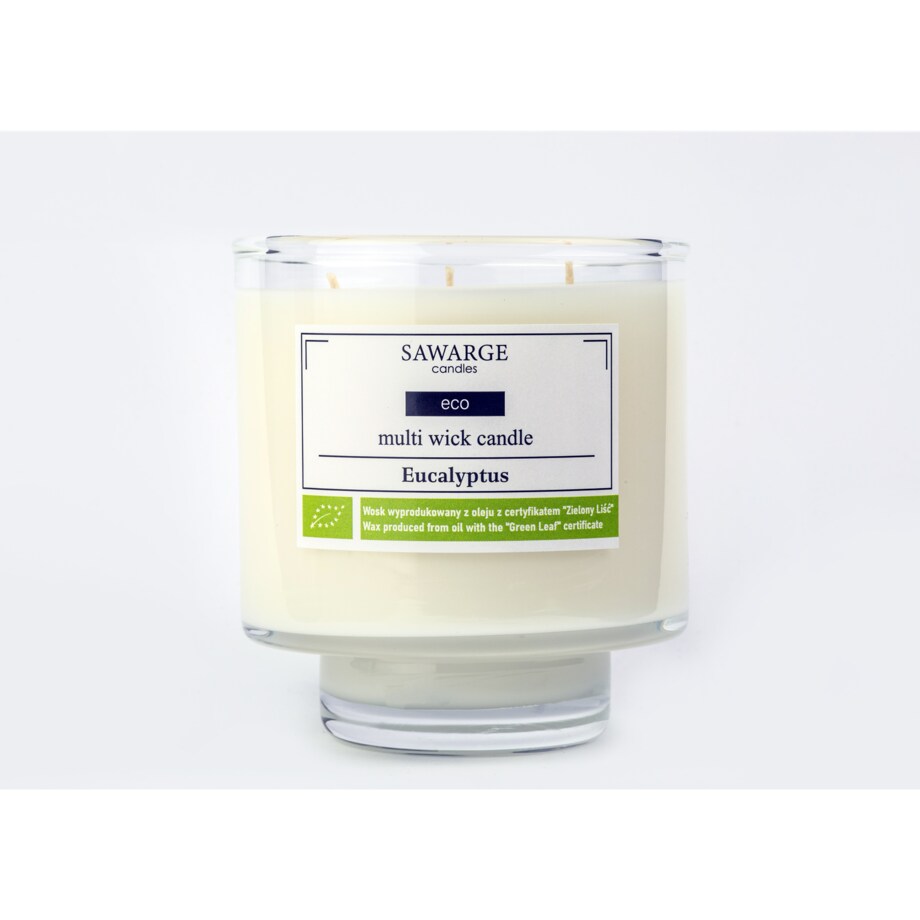 Ekologiczna Świeca Zapachowa Sojowa /50h/ Eucalyptus 450g
