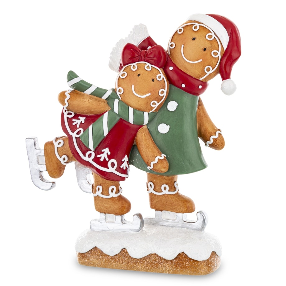 Figurka - piernikowe dzieci na łyżwach 20x15 cm PATTINATORI