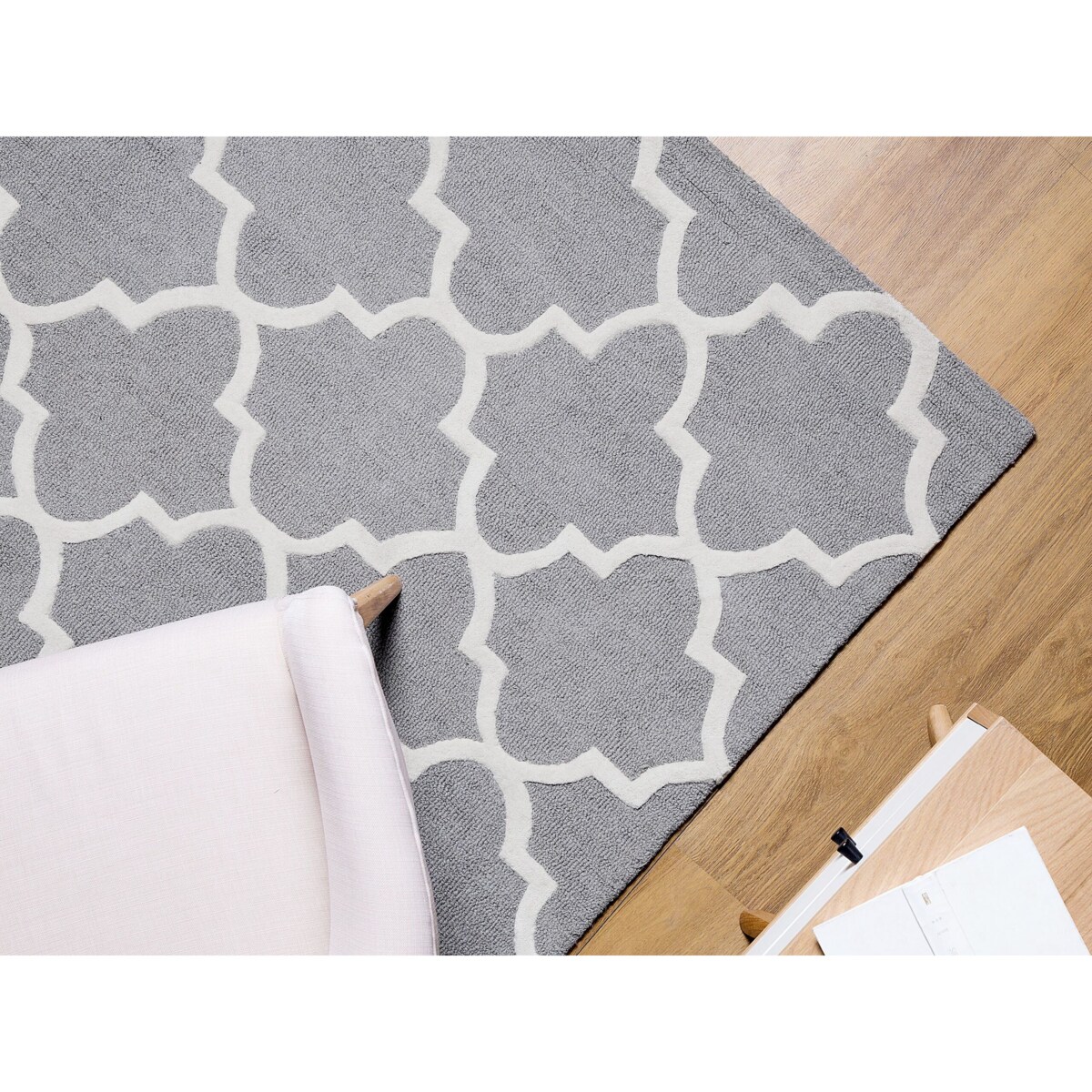 Dywan wełniany 140 x 200 cm szary SILVAN