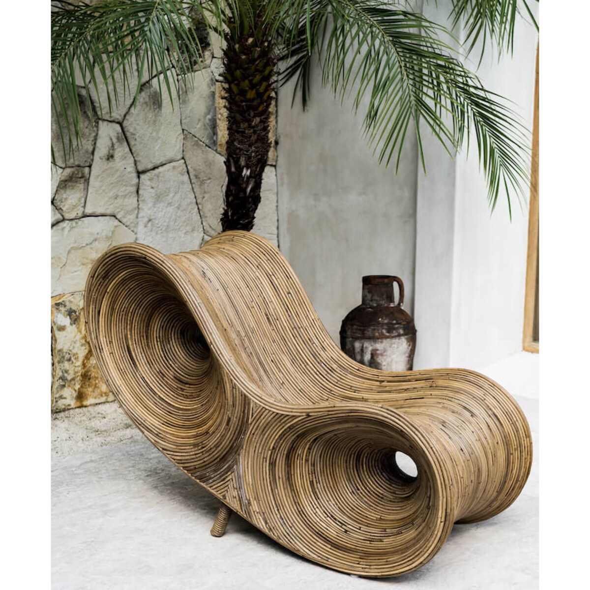 LEŻAK RATTANOWY ROBIN CIEMNY