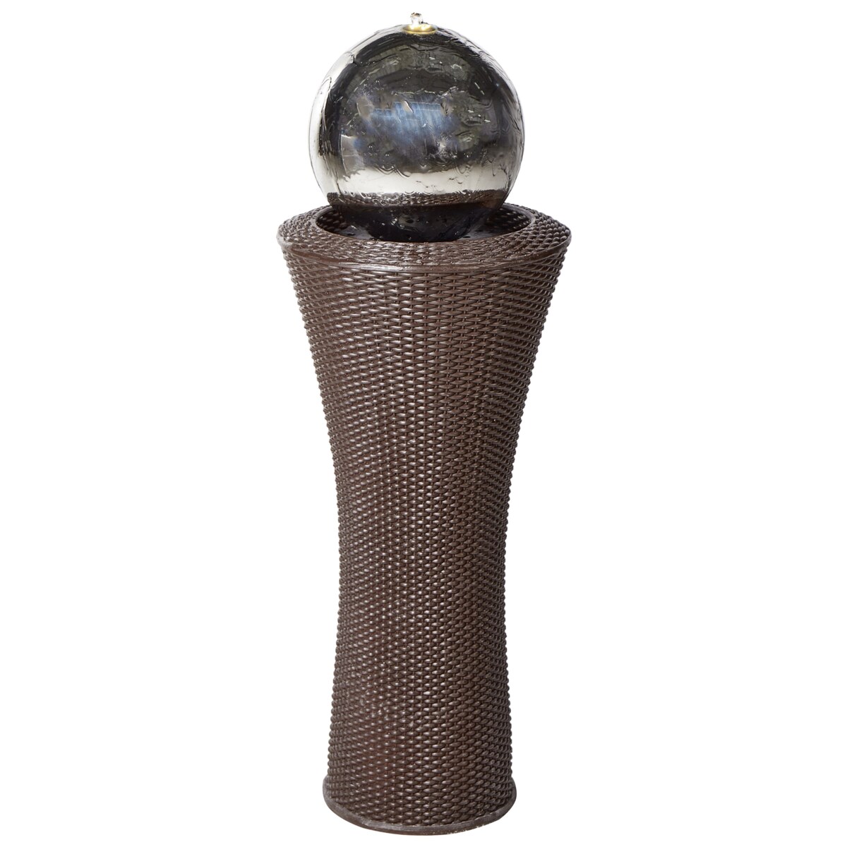 Fontanna ogrodowa z LED brązowa ZENYATTA