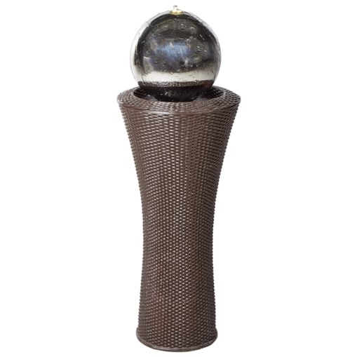 Fontanna ogrodowa z LED brązowa ZENYATTA