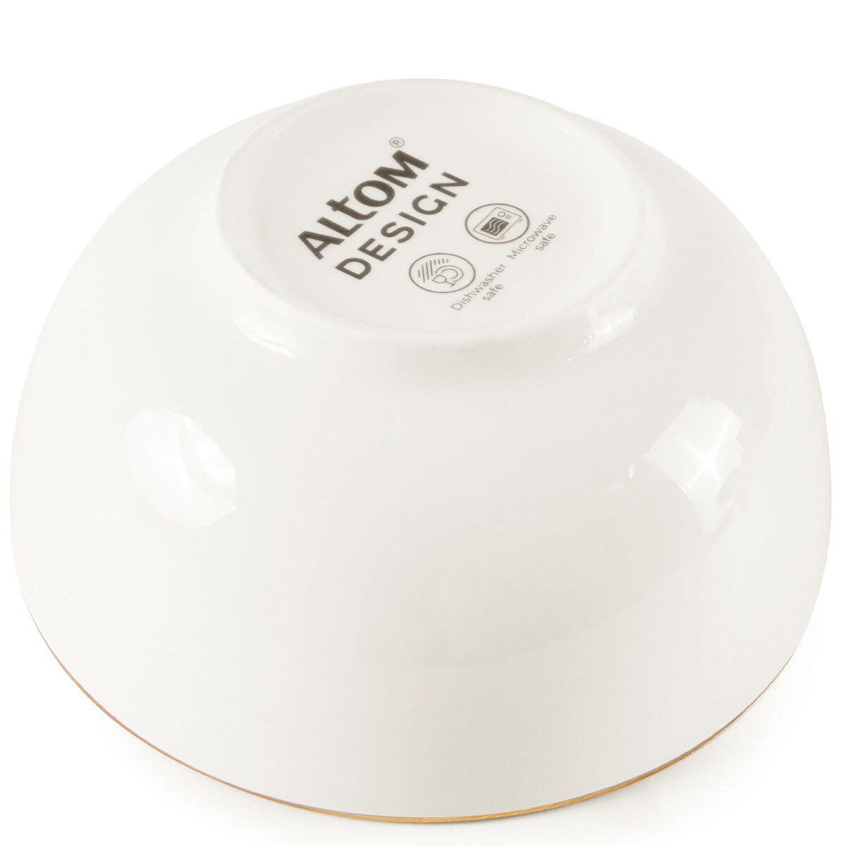 KONSIMO AD BELLA, Miska 6 szt., kolor ecru/złoty