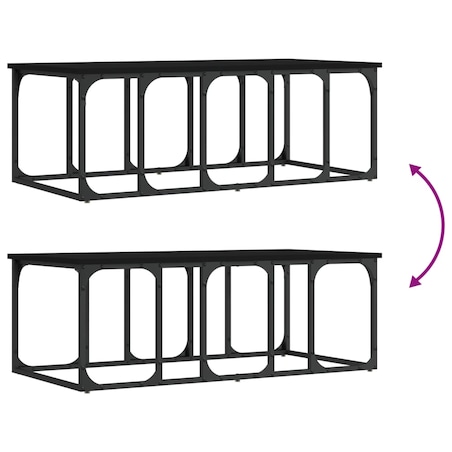 vidaXL Stolik kawowy, czarny, 100x50x35,5 cm, materiał drewnopochodny