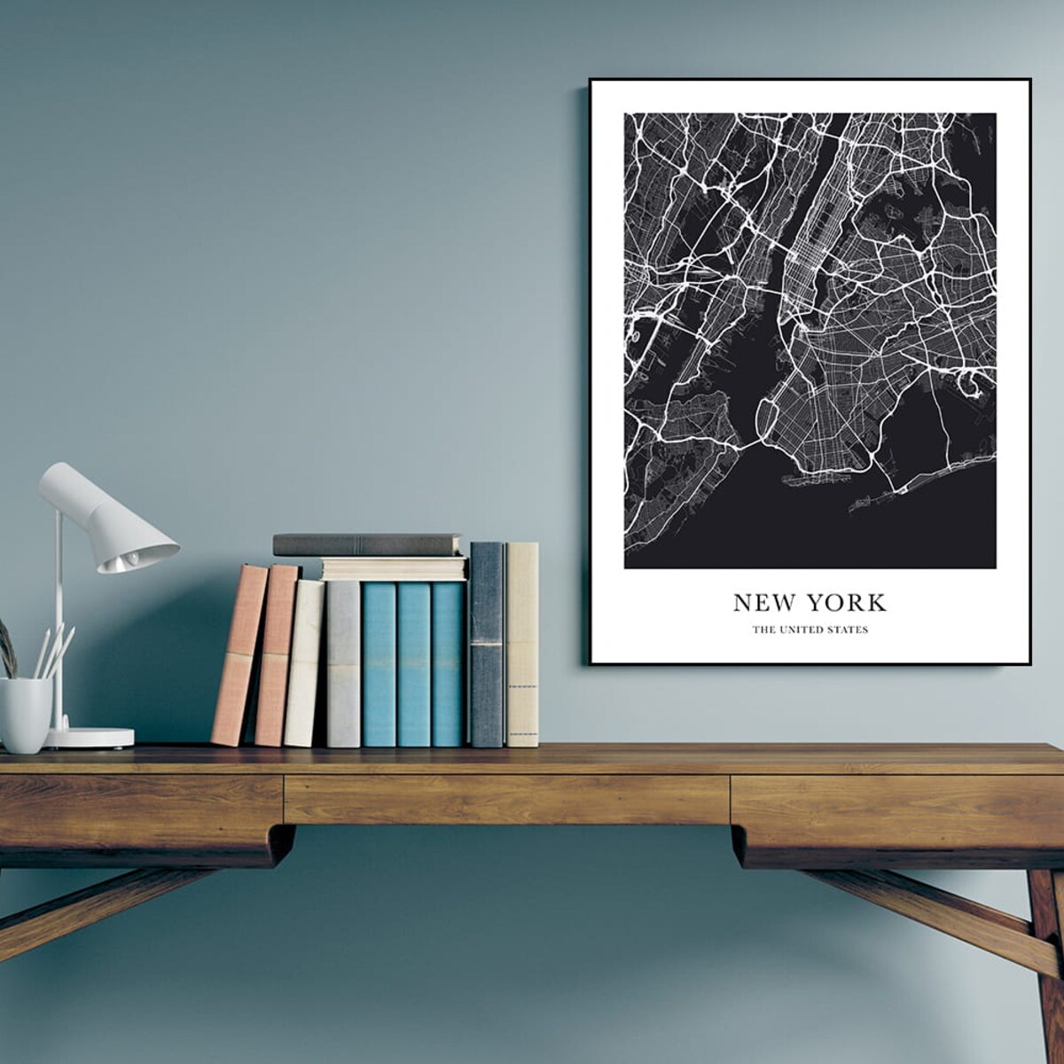 plakat new york mapa - nowy jork 50x70 cm