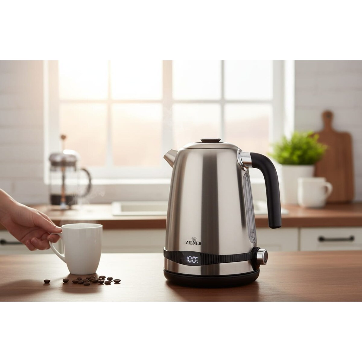 Czajnik elektryczny srebrny 1.7L ZILNER