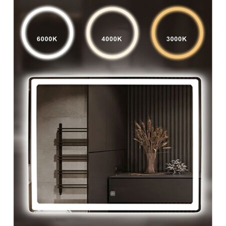 LUSTRO ŚCIENNE LED 80x60cm P10407