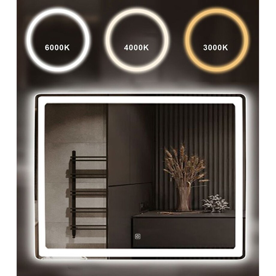 LUSTRO ŚCIENNE LED 80x60cm P10407