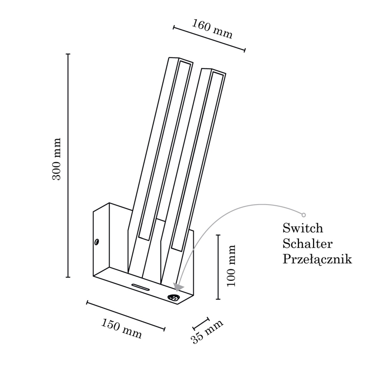 Drewniany Kinkiet BRITOP Lighting 2xLED 7.5W Dąb Olejowany FSC, Polski Producent, 1 szt.
