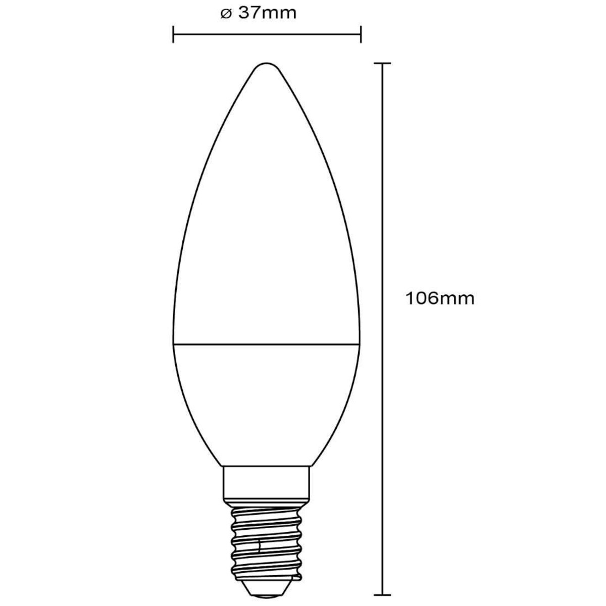 Płomykowa żarówka 106754SH E14 B37 LED RGBW 5W 3000-6000K