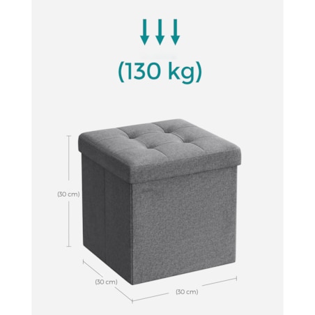 Pufa 30X30X30 Cm Ciemnoszary