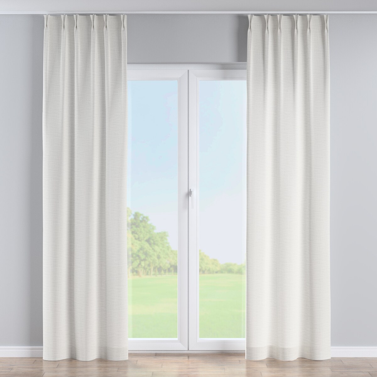 Zasłona na haczykach flex podwójnych 130x245 ecru