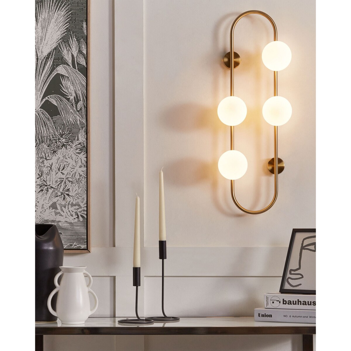 Lampa ścienna YANGO Złoty Metal
