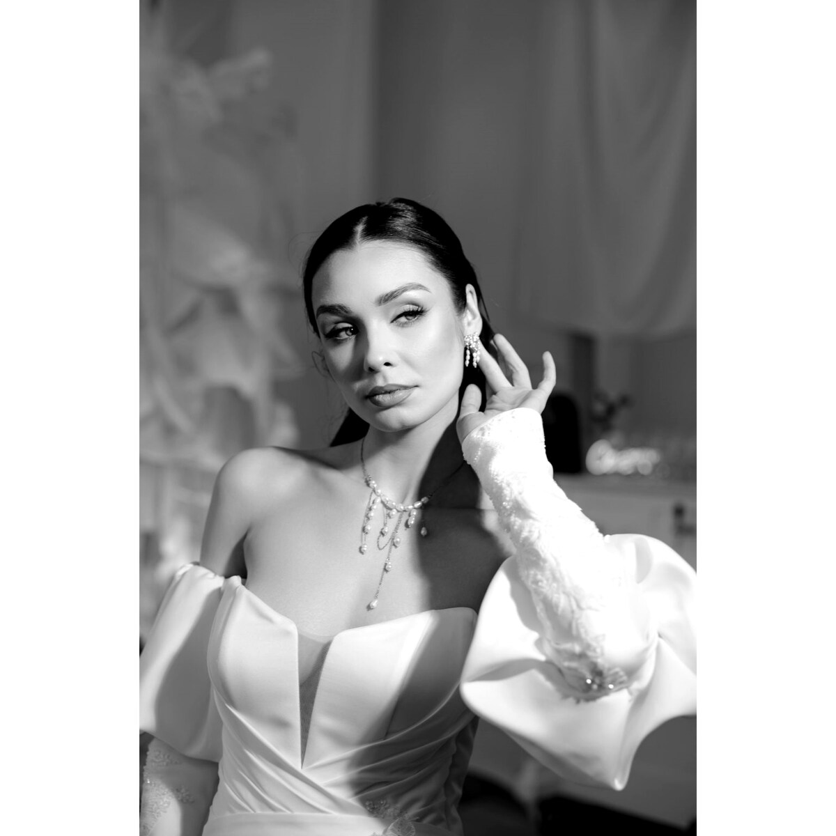 Srebrne kolczyki listki perły SŁODKOWODNE sztyft wiszące eleganckie robione