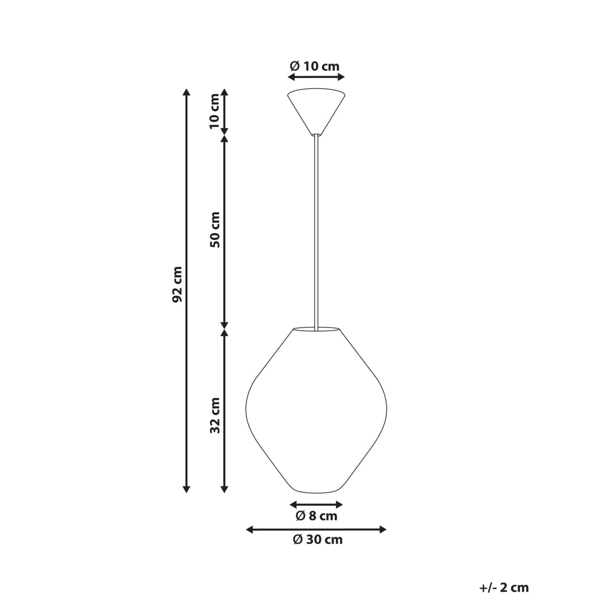 Lampa wisząca ALME Biały