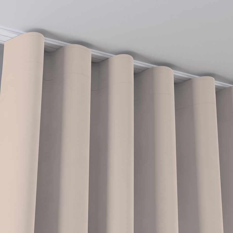 Zasłona na taśmie wave 130x260 jasnobeżowy