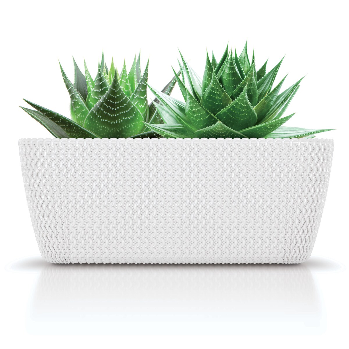 Doniczka Ogrodowa Skrzynka 39,7 Cm Donica Dekoracyjna Do Domu Biała