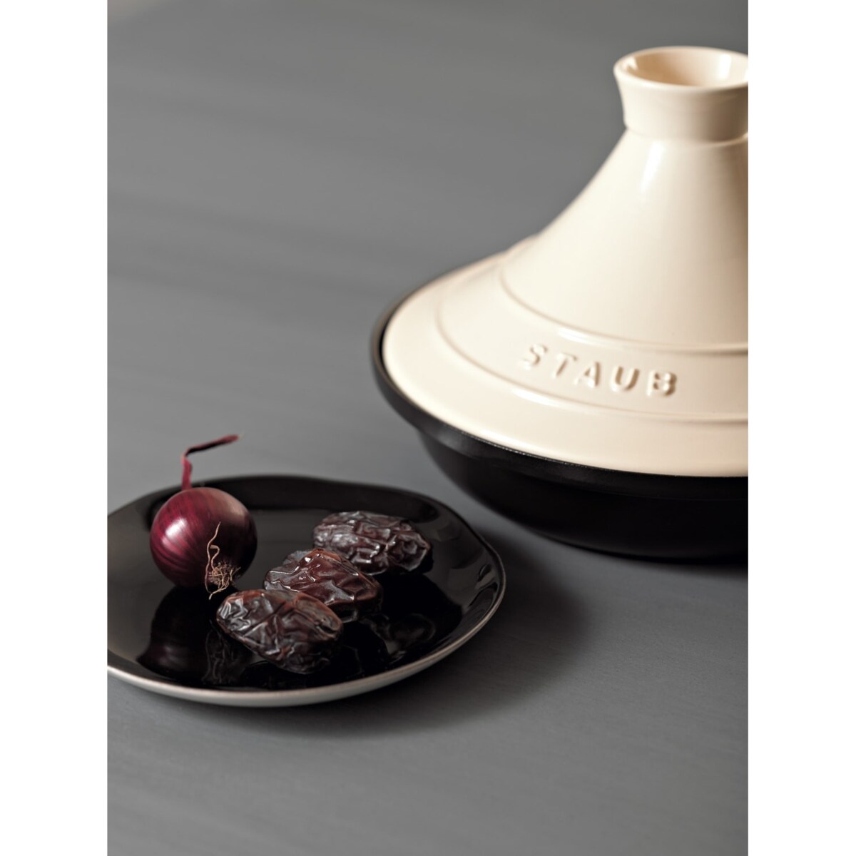 Naczynie do Tajine Staub - 28 cm, Beżowo-czarny