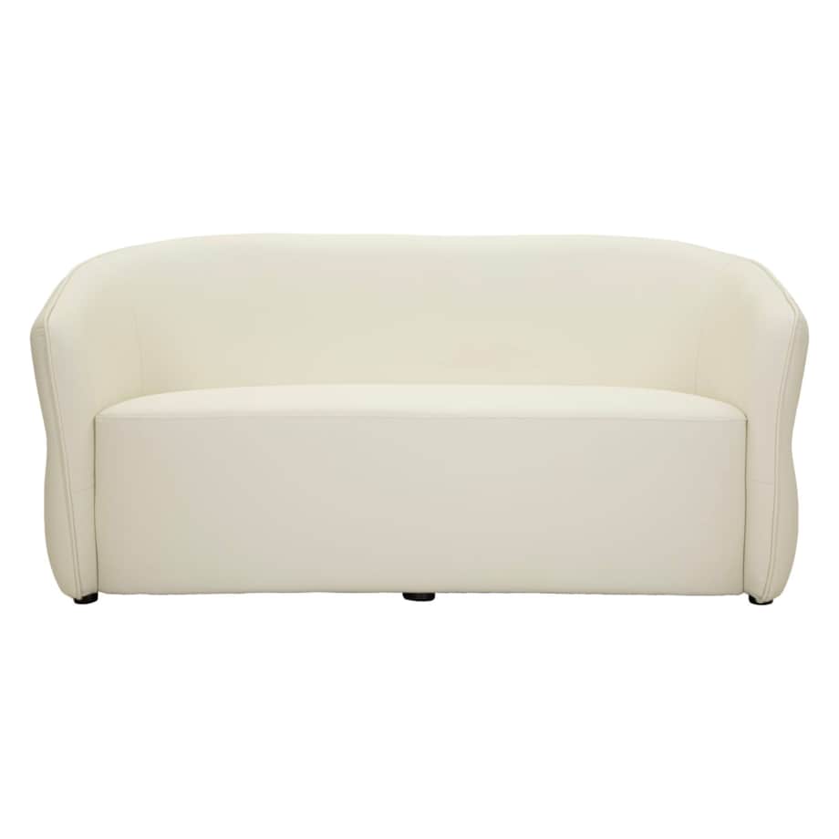 Sofa Minsk, kolor biały i złoty, drewno sosnowe, płyta MDF i poliuretan (PU), 160 x 84 x 77 cm, styl nowoczesny, do salonu, Mauro Ferretti