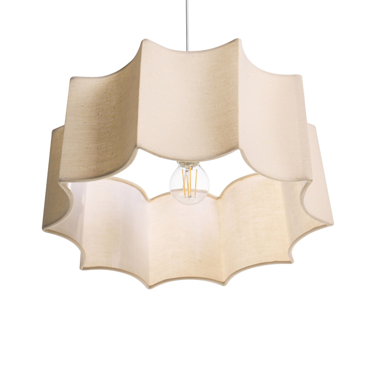 Lampa wisząca LUENHA Metal Beżowy