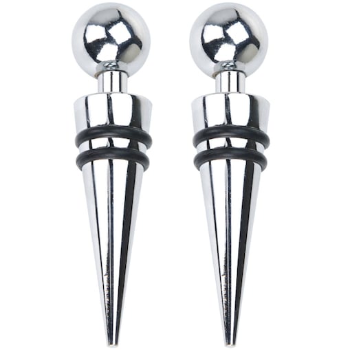 Korek do wina, wielorazowy, metalowy, 2 sztuki